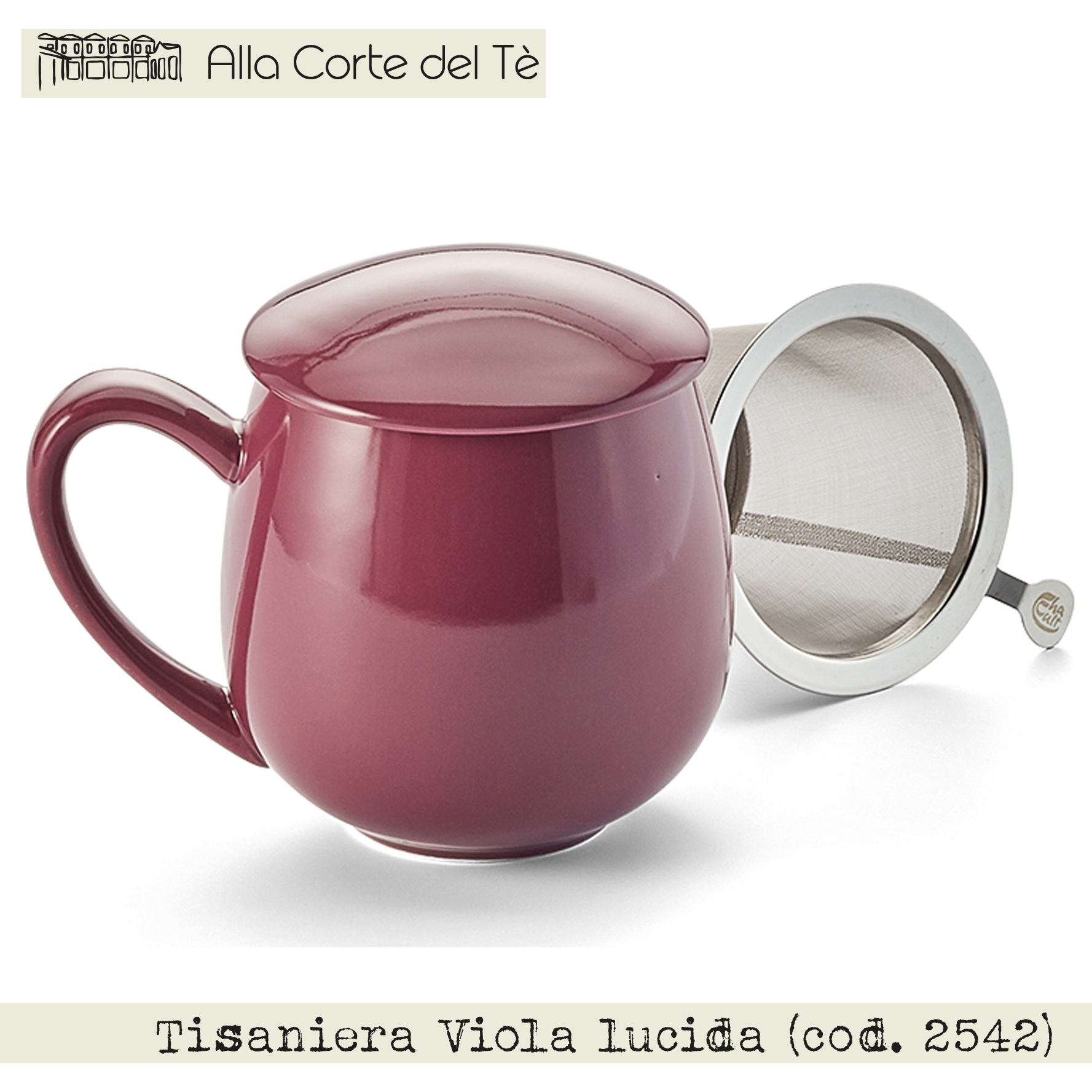 Tisaniera Viola lucida (cod. 2542) - Alla Corte del Tè